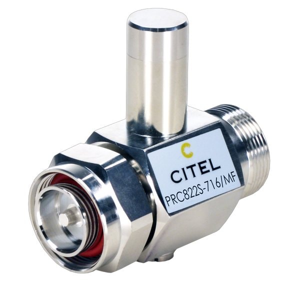 Citel Quarter Wave Stub, 800-2200 Mhz, 50 Ohm, 50Ka, 2500W, 716 Male-Female Connector PRC822S-716/MF - main